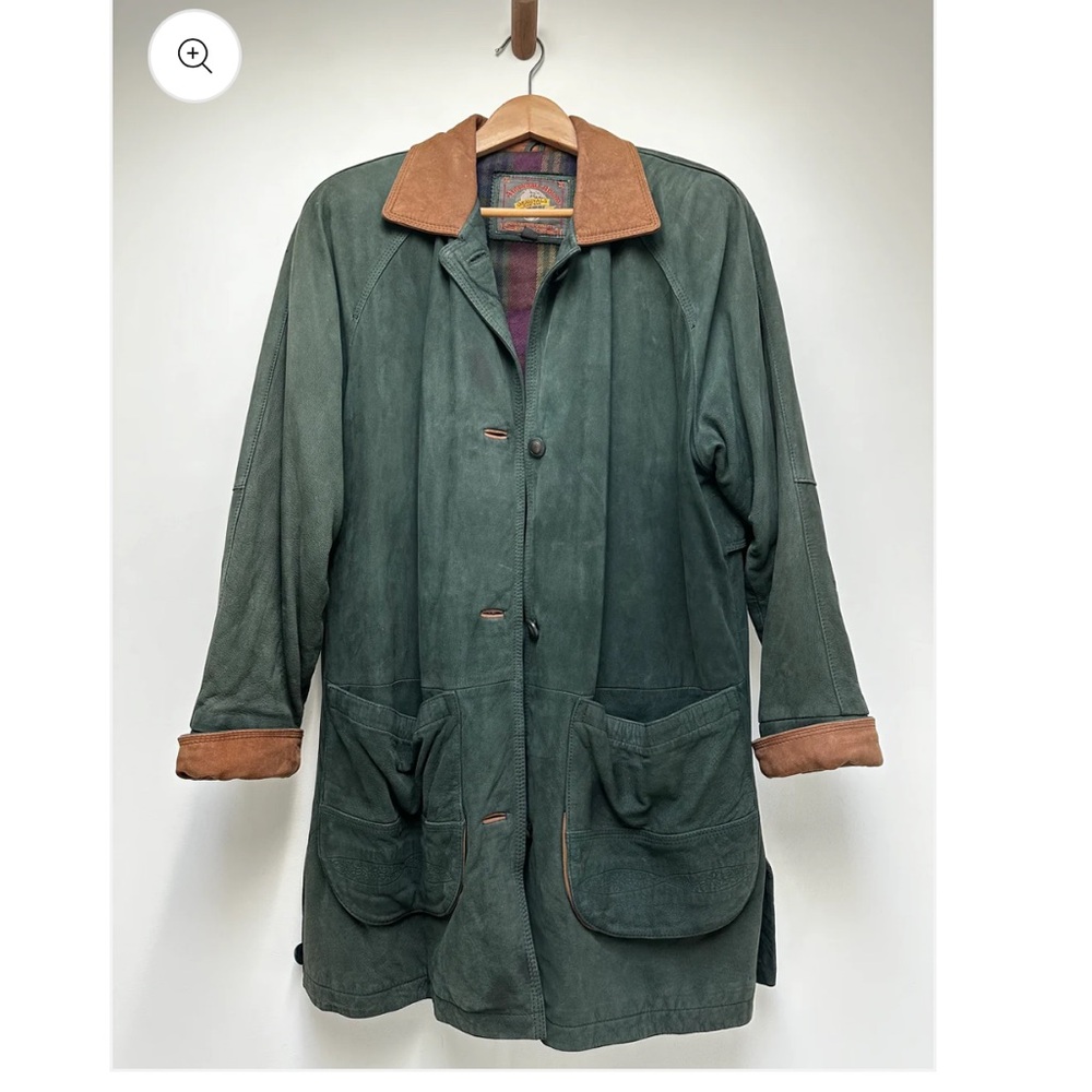Vintage Adventure Bound Wilson’s Leather Green Leather Jacket